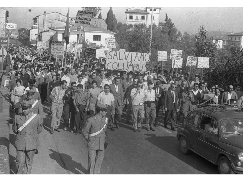 Manifestazione poolare per la salvezza della Columbus anno 1968