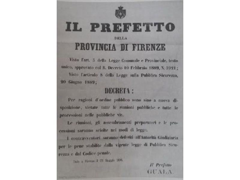 Il manifesto del prefetto