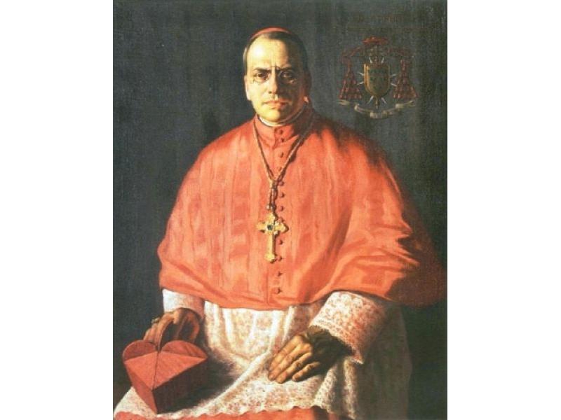 1928. Ritratto del Cardinale Bonaventura Cerretti,Orvieto,olio su tela, 76x95