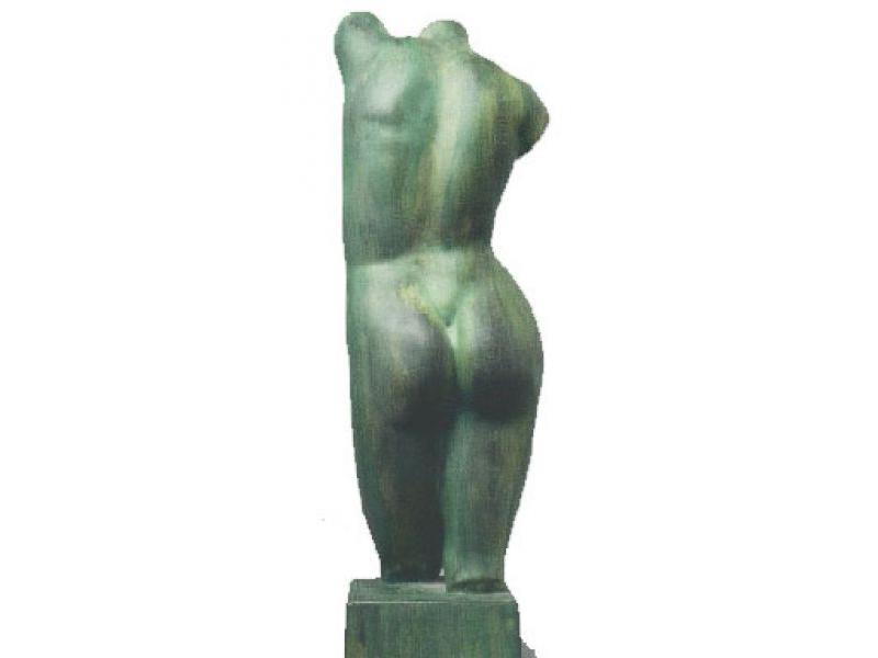 Torso di Venere (Omaggio a Maillol), 1955 c., terracotta bronzata verde, cm. 51 (retro)