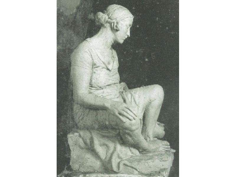 La venditrice, 1928, creta (Ub.Ign.)