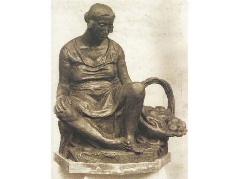 La venditrice,  1928, bronzo (Ub.Ign.)