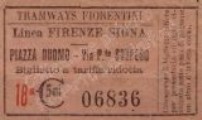 Biglietto per la ferrovia Firenze-Porto di Mezzo 1910