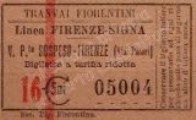 Biglietto per la ferrovia Firenze-Porto di Mezzo 1910