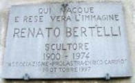 Renato Bertelli, lapide commemorativa di Val di Rose