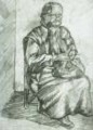 Nonna Carlotta,1915 c.,<br> matita su carta, mm. 174x125