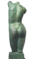 Torso di Venere (Omaggio a Maillol), 1955 c., terracotta bronzata verde, cm. 51 (retro)