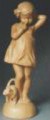 Bambina con gatto, anni Trenta, terracotta patinata, cm. 28