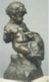 Bambina con coniglio, 1930, bronzo, cm. 23