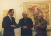 2002 Ponsacco -Brunetti, Giovanni Maranghi con i critici Maurizio Vanni e Tommaso Paloscia